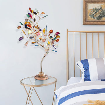 Modern 6-Light Agate Tree Table Lamp with On / Off Switch